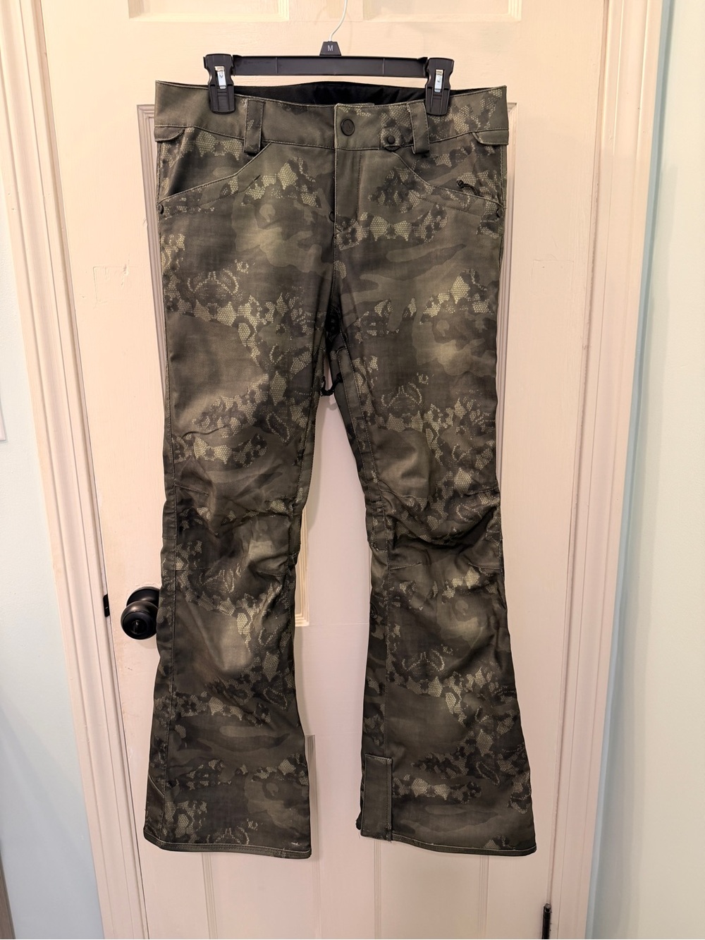 Volcom Olive Camo Boot Flare Snow Pants